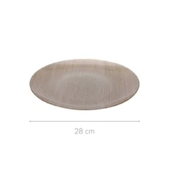 Szklany talerz płaski KARNEOL, Ø 28 cm