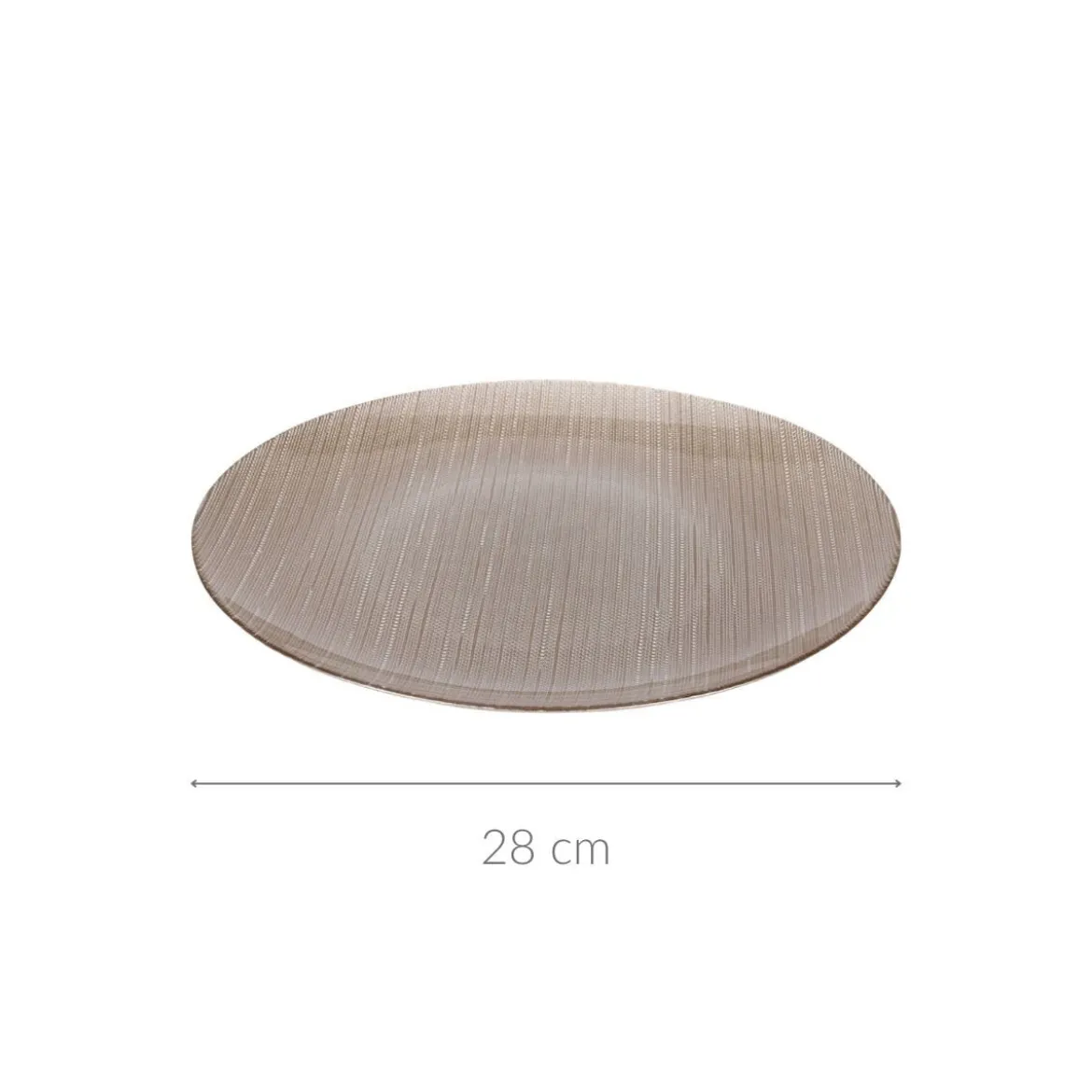 Szklany talerz płaski KARNEOL, Ø 28 cm