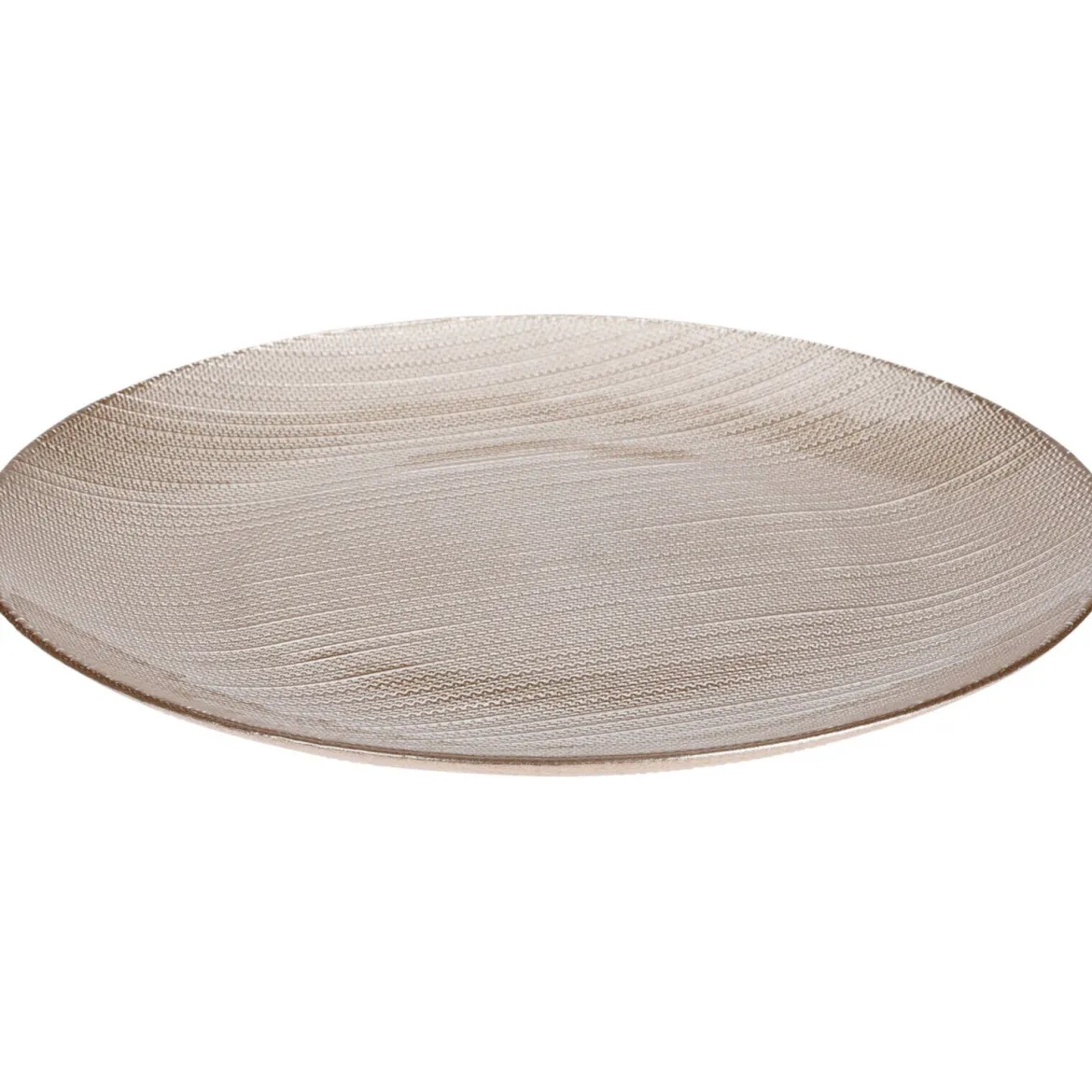 Szklany talerz płaski KARNEOL, Ø 28 cm