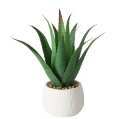 Sztuczna roślina aloes w donicze MONDRAGO, 29 cm