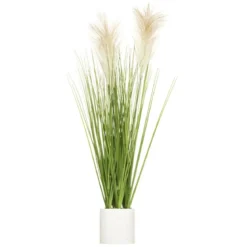 Sztuczna trawa ozdobna w cementowej doniczce, wys. 70 cm
