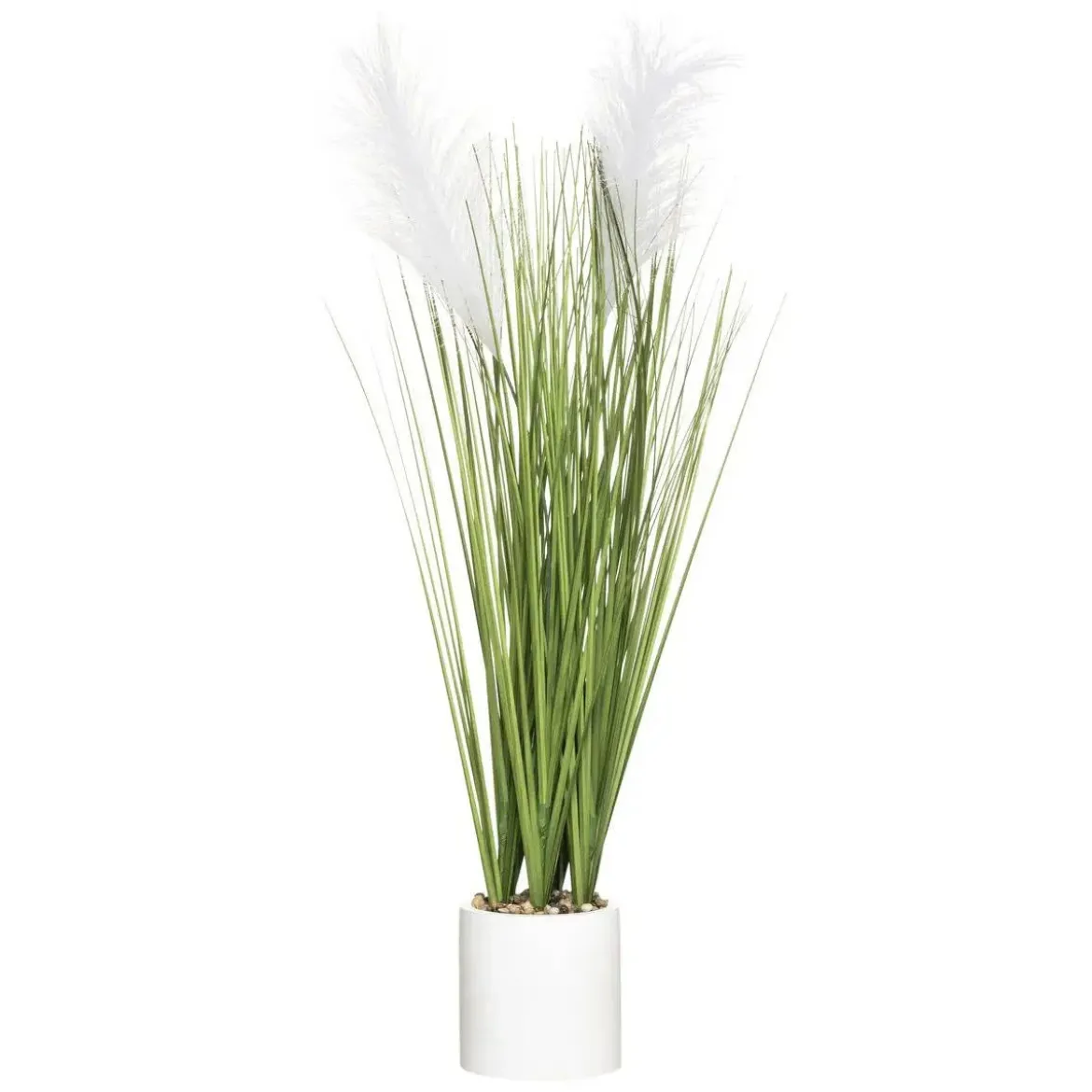 Sztuczna trawa ozdobna w cementowej doniczce, wys. 70 cm