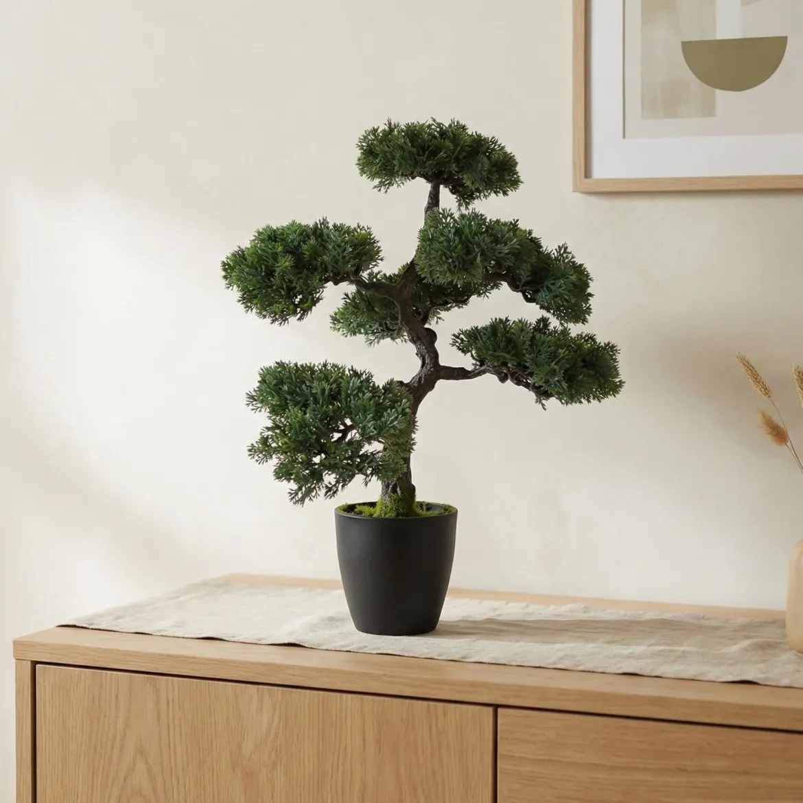 Sztuczne drzewko Bonsai w doniczce, 32 x 32 x 50 cm