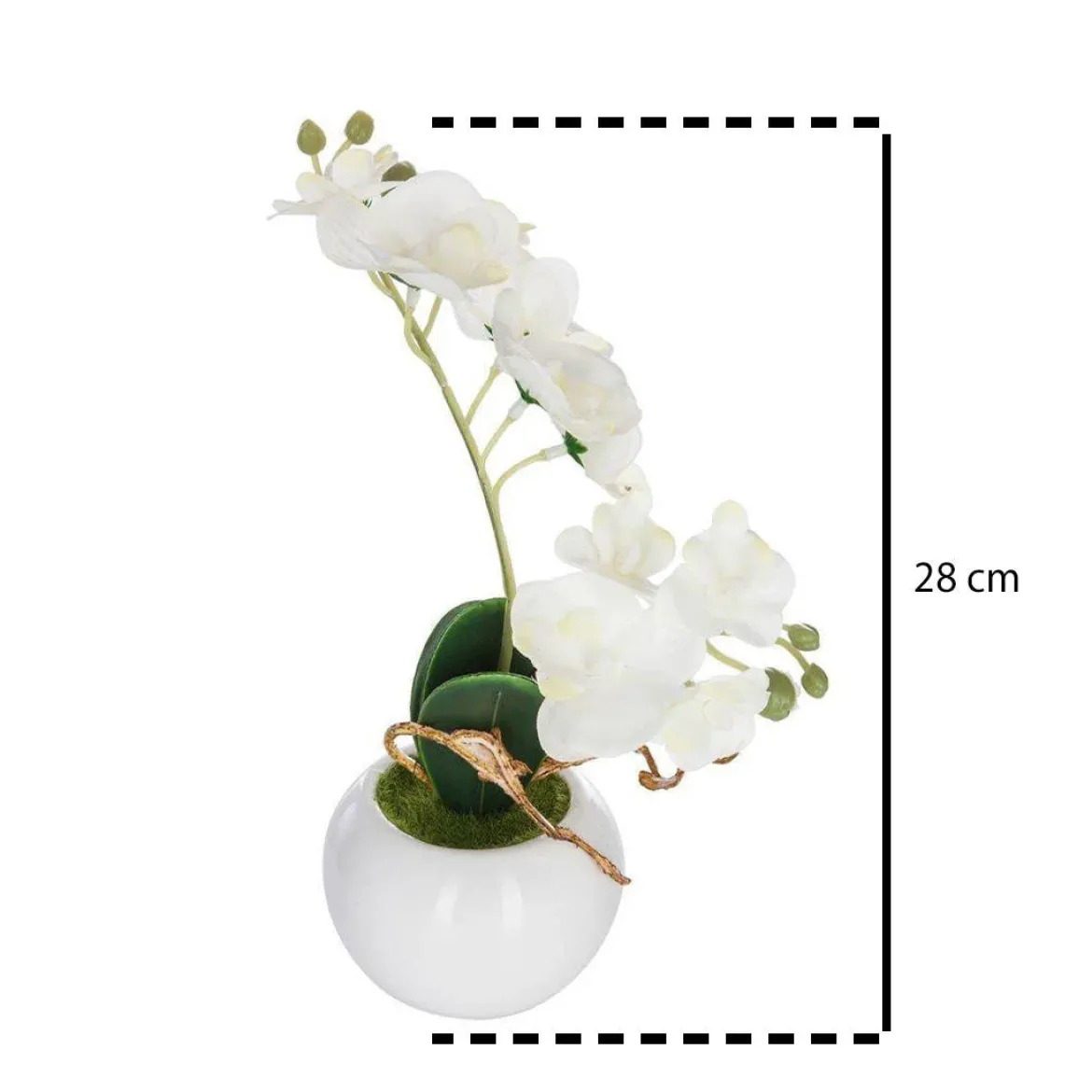 Sztuczny storczyk w donicy, 25 cm
