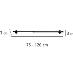 Szyna do garderoby, drążek do ubrań HERKULES 2 sztuki, 75-120cm, WENKO