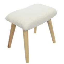 Taboret boucle KRUK, 40 x 28 x 38 cm
