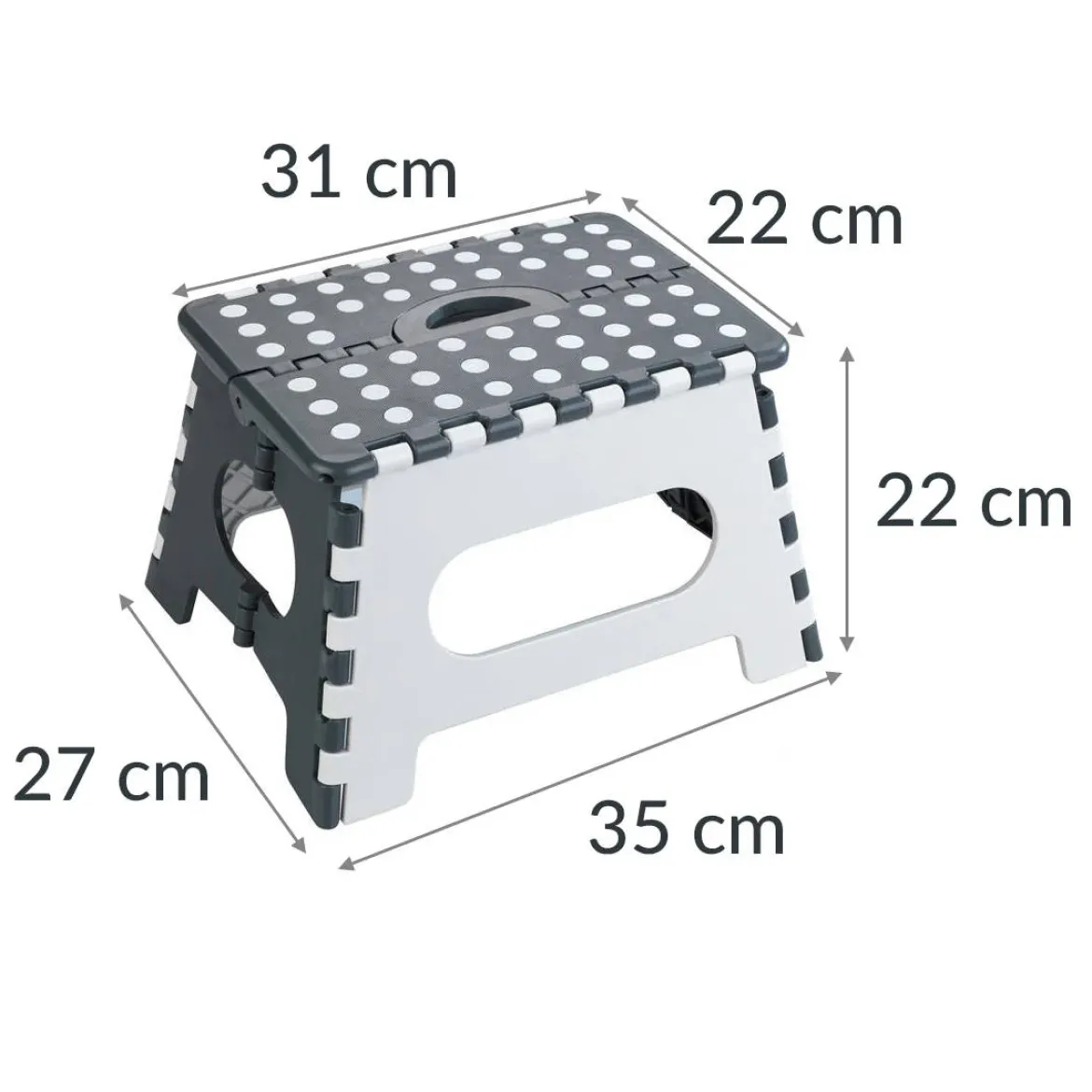 Taboret składany antypoślizgowy SECURA, max. 150 kg