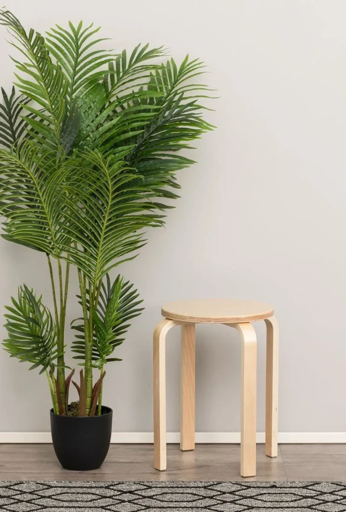 Taboret z drewna brzozy, Ø 39 cm
