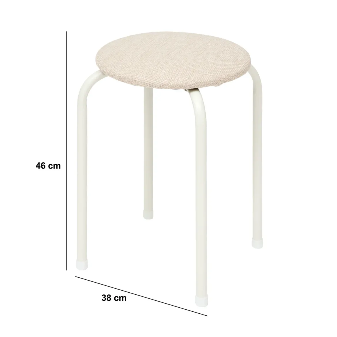 Taboret z miękkim siedziskiem, 46 cm
