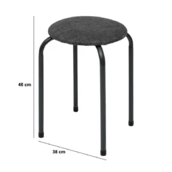 Taboret z miękkim siedziskiem, 46 cm