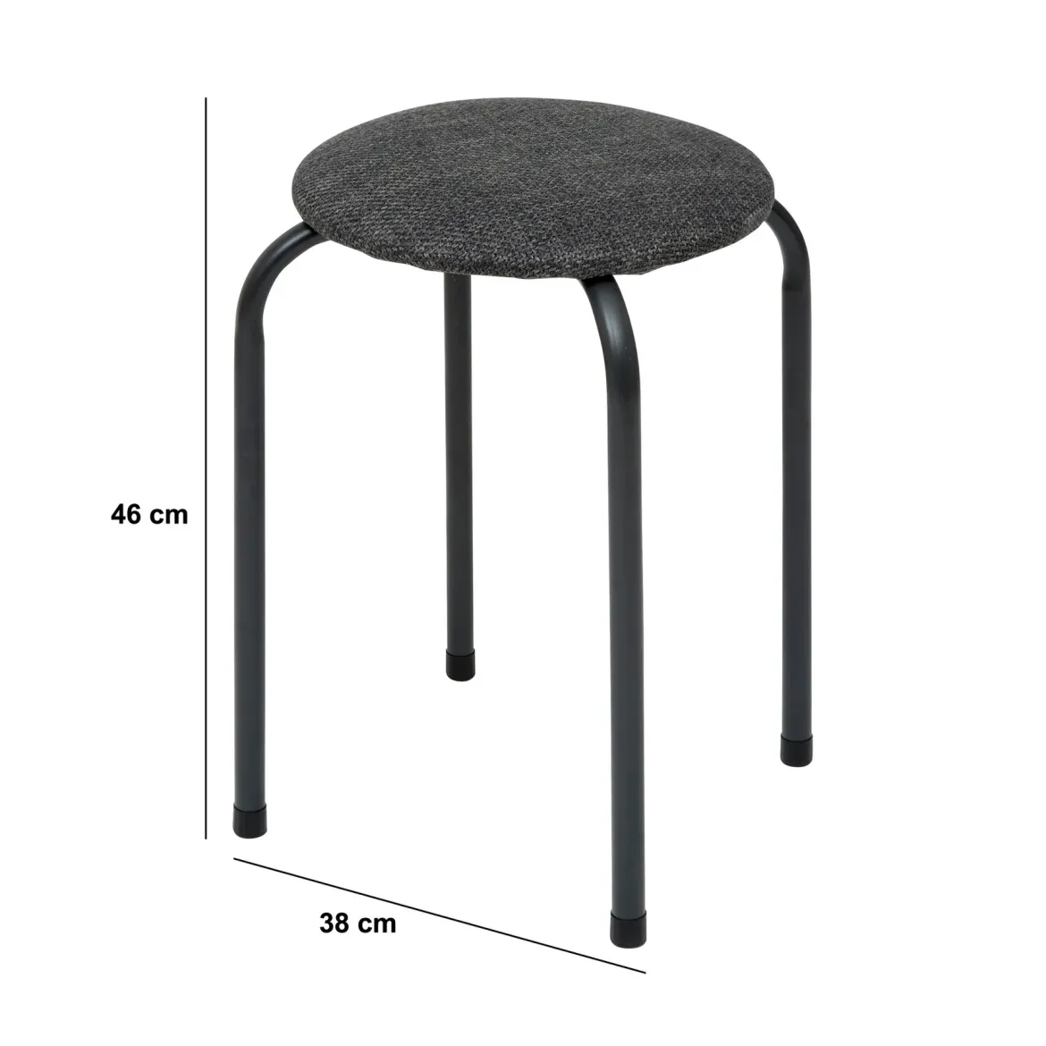 Taboret z miękkim siedziskiem, 46 cm