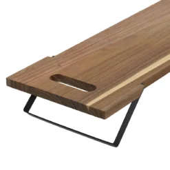 Taca drewniana prostokątna do serwowania przekąsek, 67,5 x 20 x 7 cm