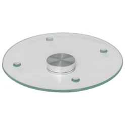 Taca obrotowa szklana, efekt marmuru, Ø 32 cm