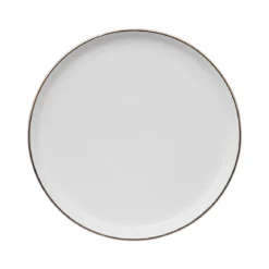 Talerze deserowe porcelanowe SUBLIMA, złota obwódka, 6 sztuk x Ø 20 cm