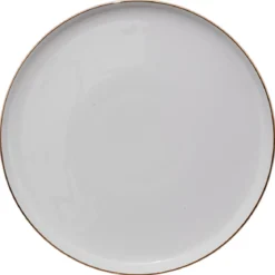 Talerze obiadowe porcelanowe SUBLIMA, złota obwódka, 6 sztuk x Ø 27 cm