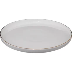 Talerze obiadowe porcelanowe SUBLIMA, złota obwódka, 6 sztuk x Ø 27 cm
