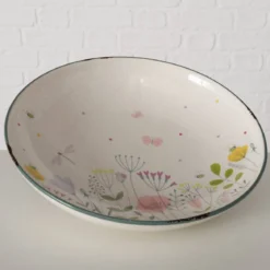 Talerze w kwiaty polne FLORINA, ceramiczne, 2 sztuki