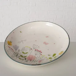 Talerze w kwiaty polne FLORINA, ceramiczne, 2 sztuki
