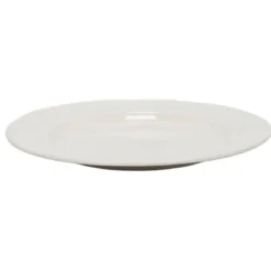 Talerz obiadowy płytki, porcelanowy, biały, Ø 27 cm