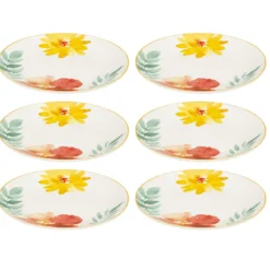 Talerzyki deserowe MARGAUX, porcelanowe, 6 sztuk x Ø19 cm