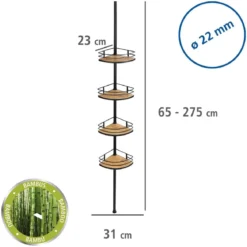 Teleskopowa półka pod prysznic DOLCEDO, 4 poziomy, WENKO