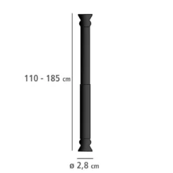 Teleskopowy drążek prysznicowy, 110 - 185 cm, WENKO