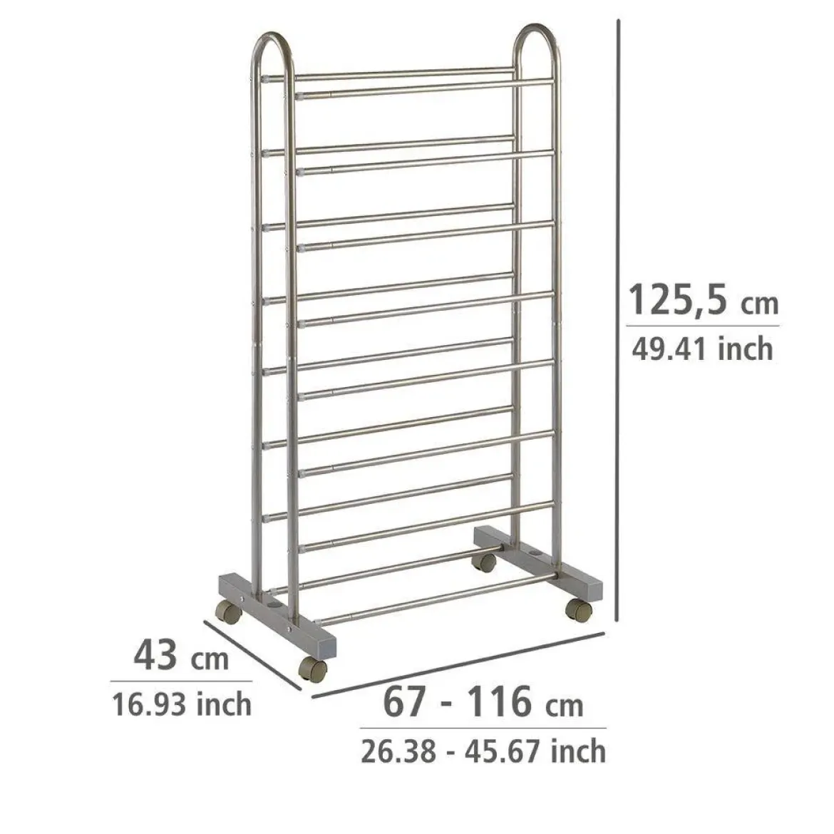 Teleskopowy regał na buty GIANT - mobilna szafka, WENKO