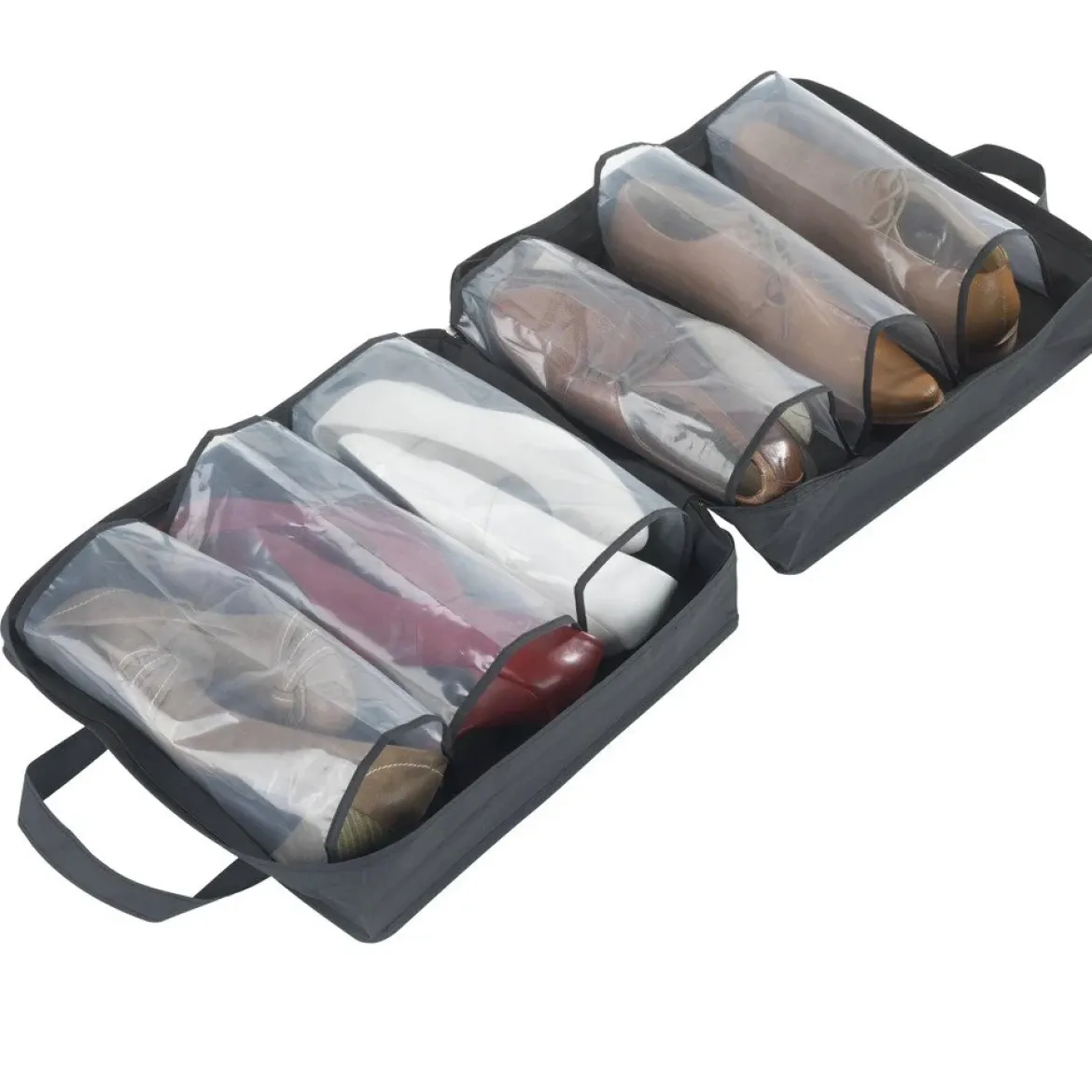 Torba podróżna na buty, organizer na 6 par, DEEP BLACK, WENKO