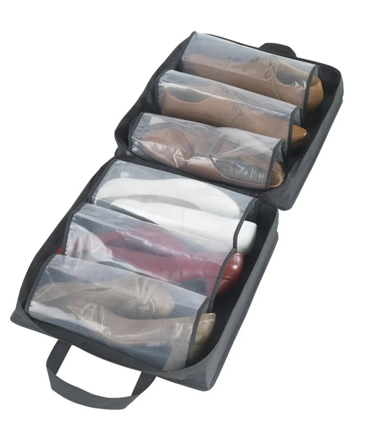 Torba podróżna na buty, organizer na 6 par, DEEP BLACK, WENKO