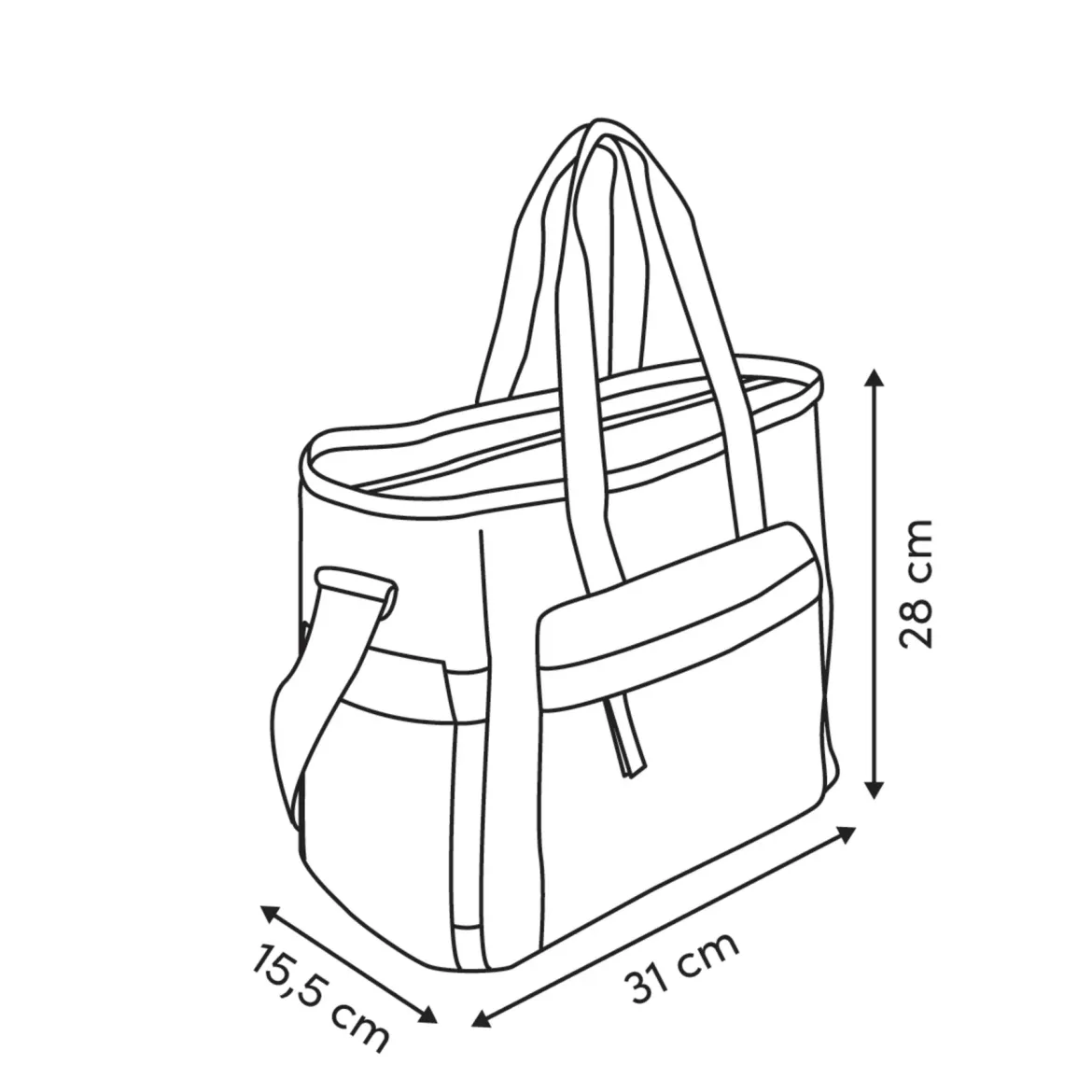 Torba termiczna na lunch z kieszeniami, 12,5 l