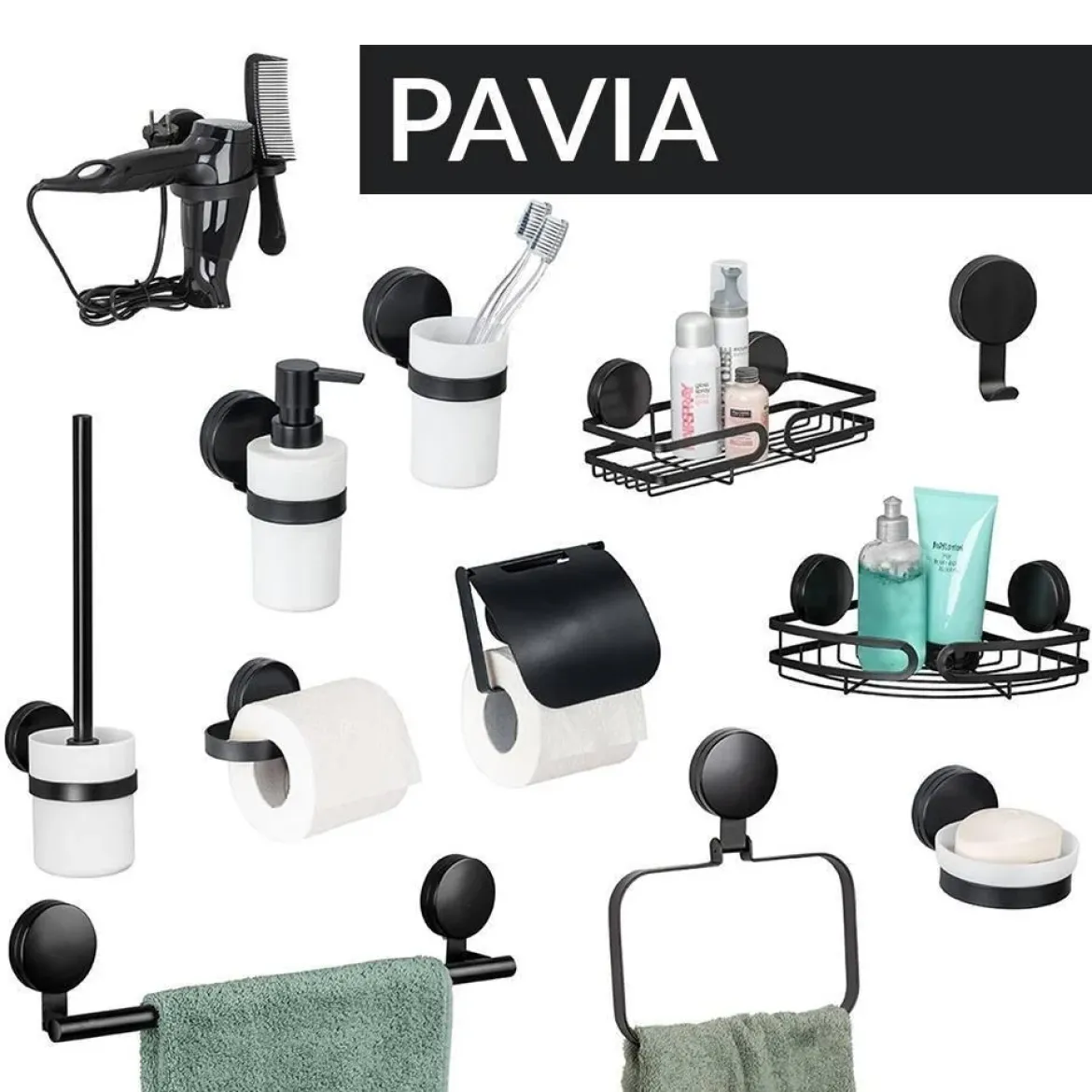 Uchwyt na papier toaletowy PAVIA Static-Loc, WENKO