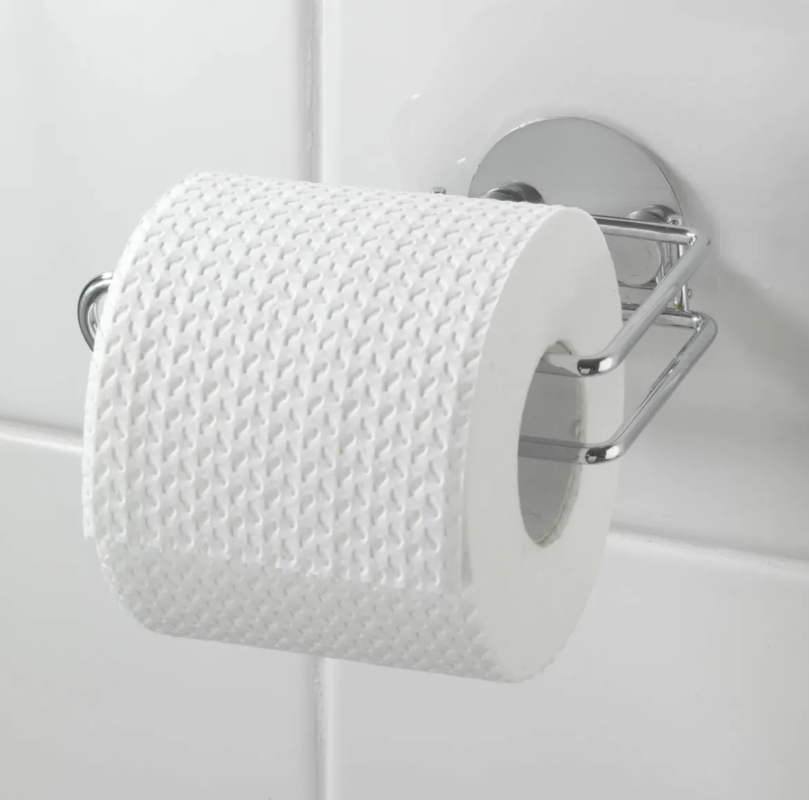 Uchwyt na papier toaletowy, Turbo-Loc - stal chromowana, WENKO