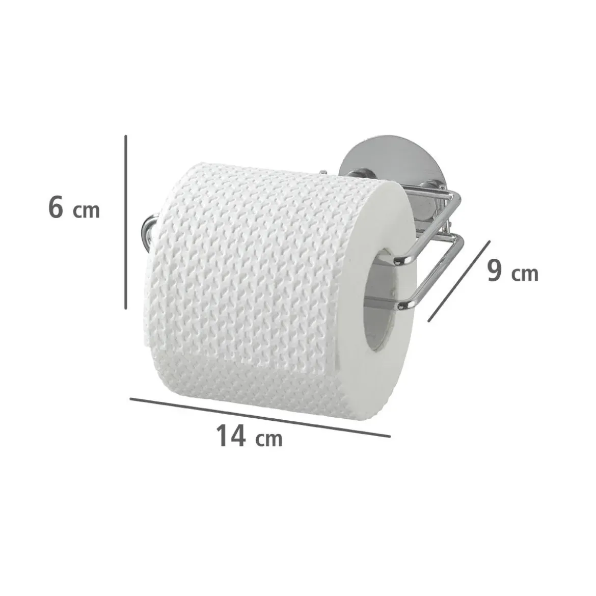 Uchwyt na papier toaletowy, Turbo-Loc - stal chromowana, WENKO