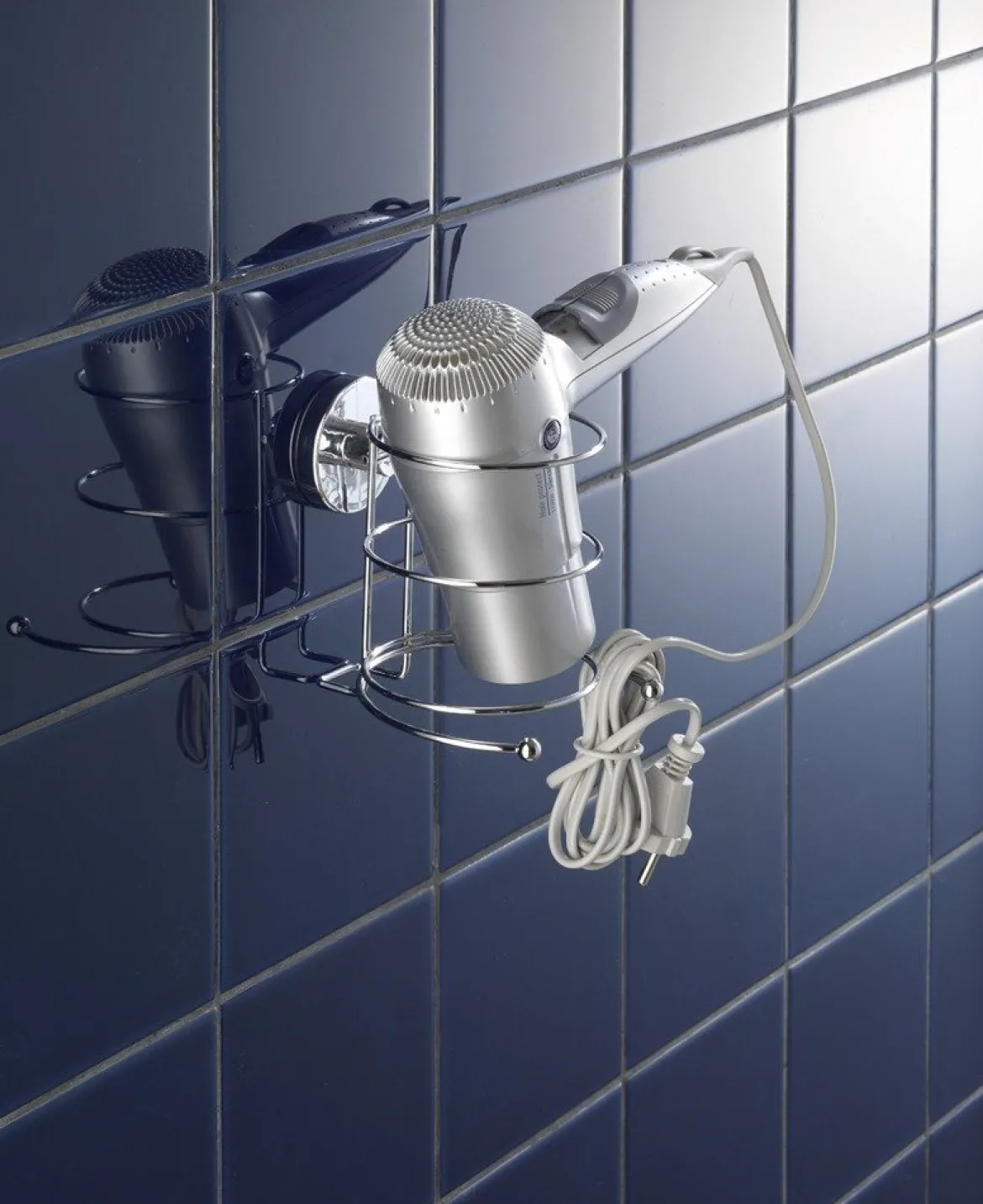Uchwyt na suszarkę do włosów MILAZZO, Vacuum-Loc - stal chromowana, WENKO