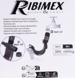 Uchywt na wąż ogrodowy RIBIMEX z rozdzielaczem wody Ø 20 x 27 mm 3/4