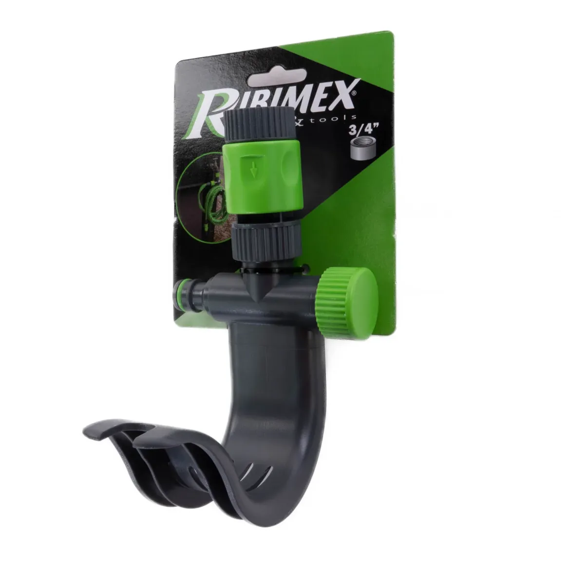 Uchywt na wąż ogrodowy RIBIMEX z rozdzielaczem wody Ø 20 x 27 mm 3/4"
