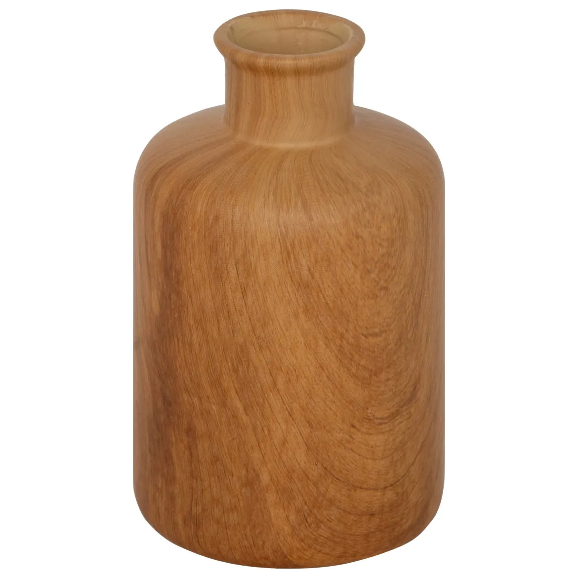 Wazon ceramiczny SAO, efekt drewna, 17,5 cm