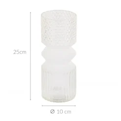 Wazon szklany cylindryczny, 25 cm
