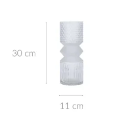 Wazon szklany cylindryczny, 25 cm