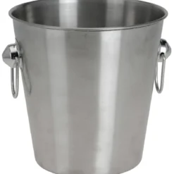 Wiaderko do szampana, Ø 20 cm, srebrne z matowym wykończeniem