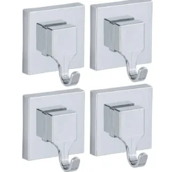 Wieszaki na przyssawki QUADRO, Vacuum-Loc, zestaw 4 sztuk, WENKO
