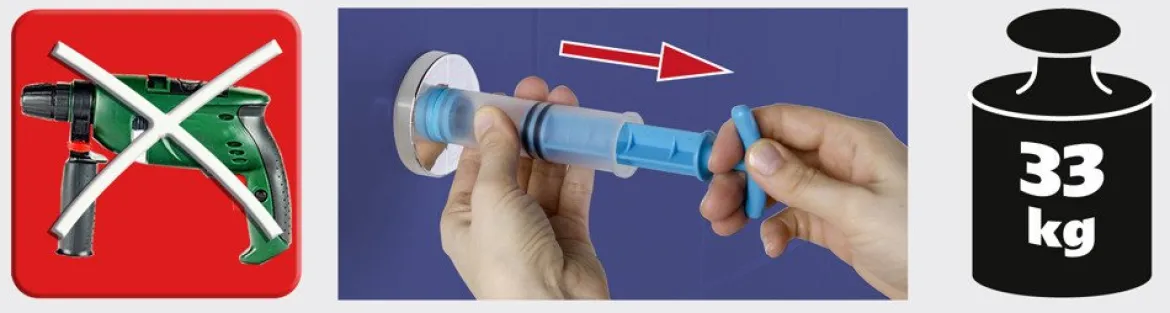 Wieszaki na przyssawki Vacuum-Loc, 2 sztuki w komplecie, WENKO