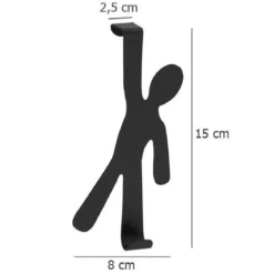 Wieszak na drzwi BOY, stal nierdzewna matowa, 4 cm