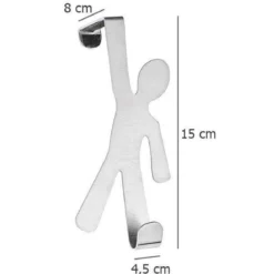 Wieszak na drzwi BOY, stal nierdzewna matowa, 4 cm