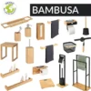 Wieszak na ręczniki BAMBUSA, bambusowy, jasny brąz, 40 x 9 x 5 cm, WENKO
