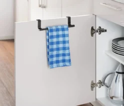 Wieszak na ręczniki regulowany, uchwyt do zawieszenia na drzwi szafki i szuflady, 36-60 cm, WENKO