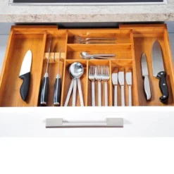 Wkład na sztućce regulowany, 35-58 cm, bambusowy, KESPER