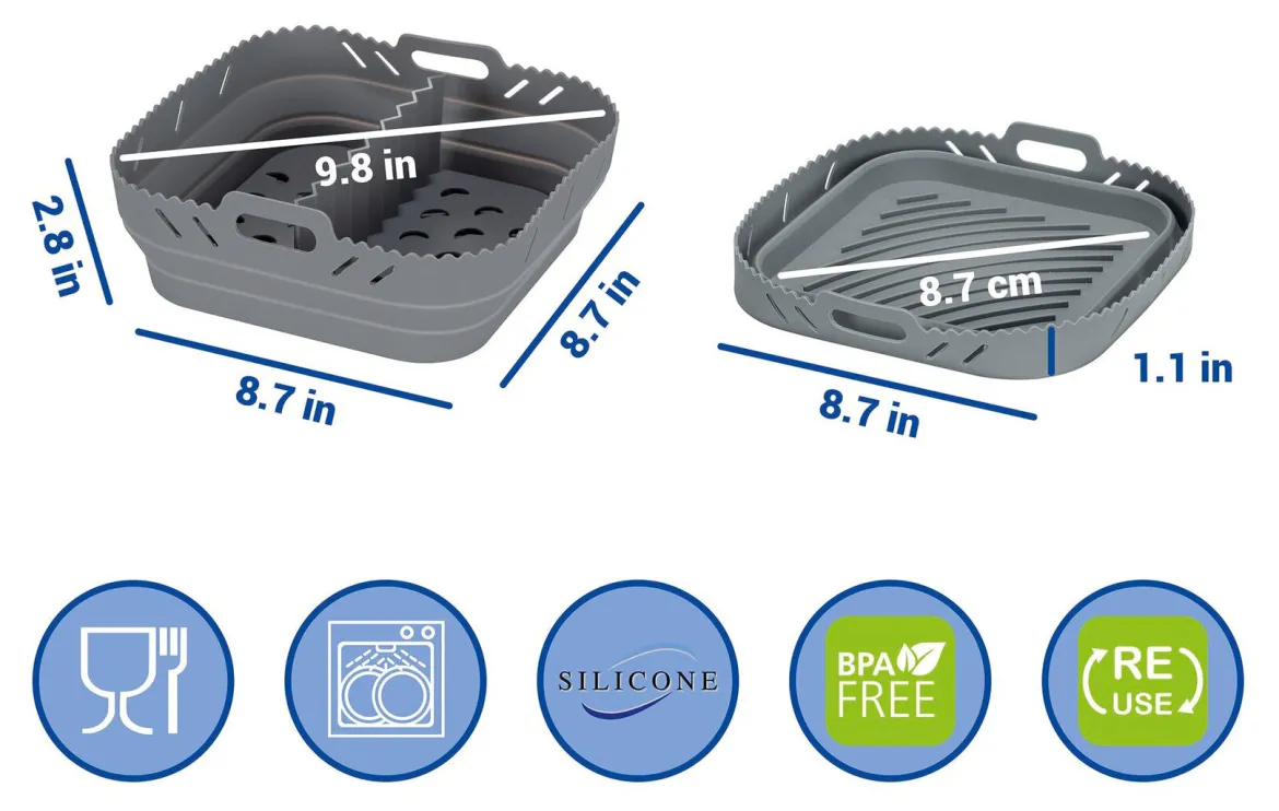 Wkład silikonowy do frytkownicy NARA, 22 x 22 x 7 cm WENKO