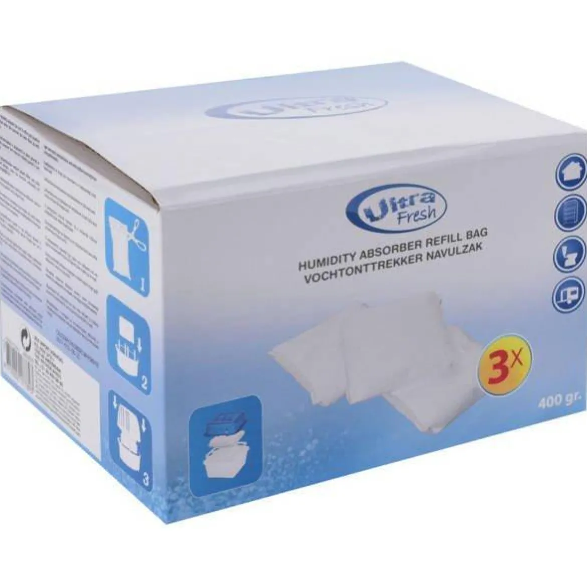 Wkłady do pochłaniacza wilgoci do domu, 3 x 400 g