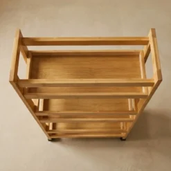 Wąski regał łazienkowy na kółkach, 3 półki KLUK, 38 x 15 x 76 cm